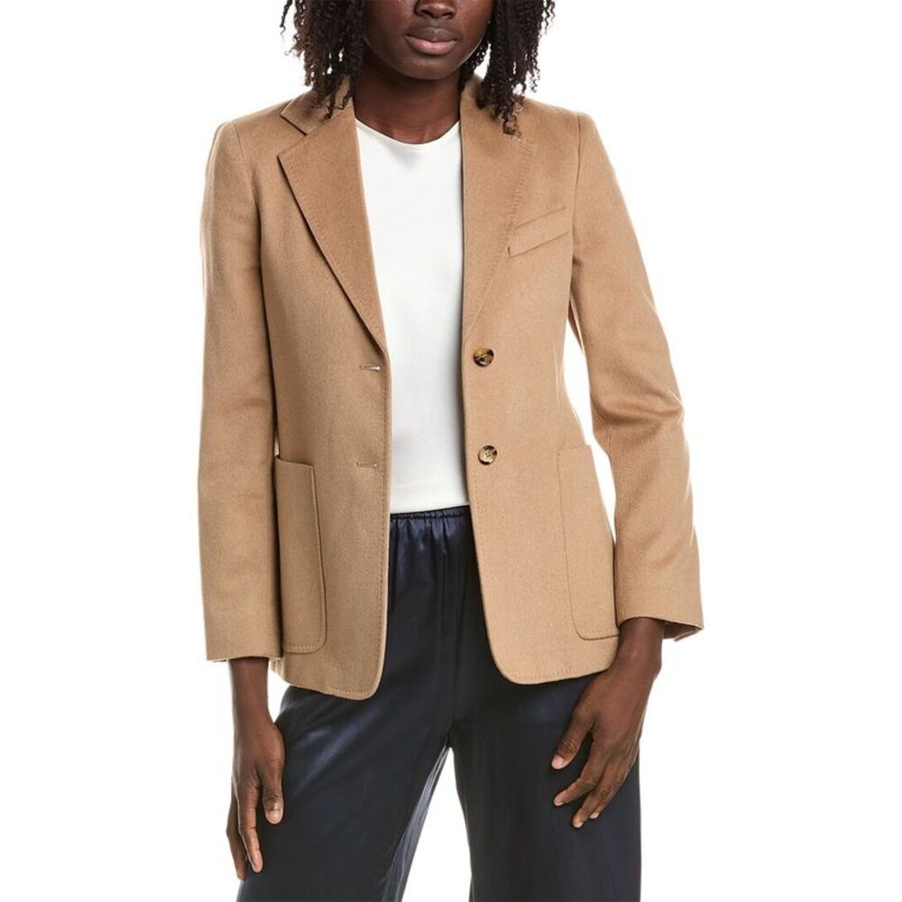 Max Mara Womens  Belluno Camel Hair Jacket, Brown